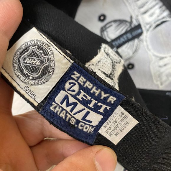 Zephyr LA Kings 2014 Stanley Cup Champions Hat Cap Stretch Fit Size M/L Black - Picture 8 of 10